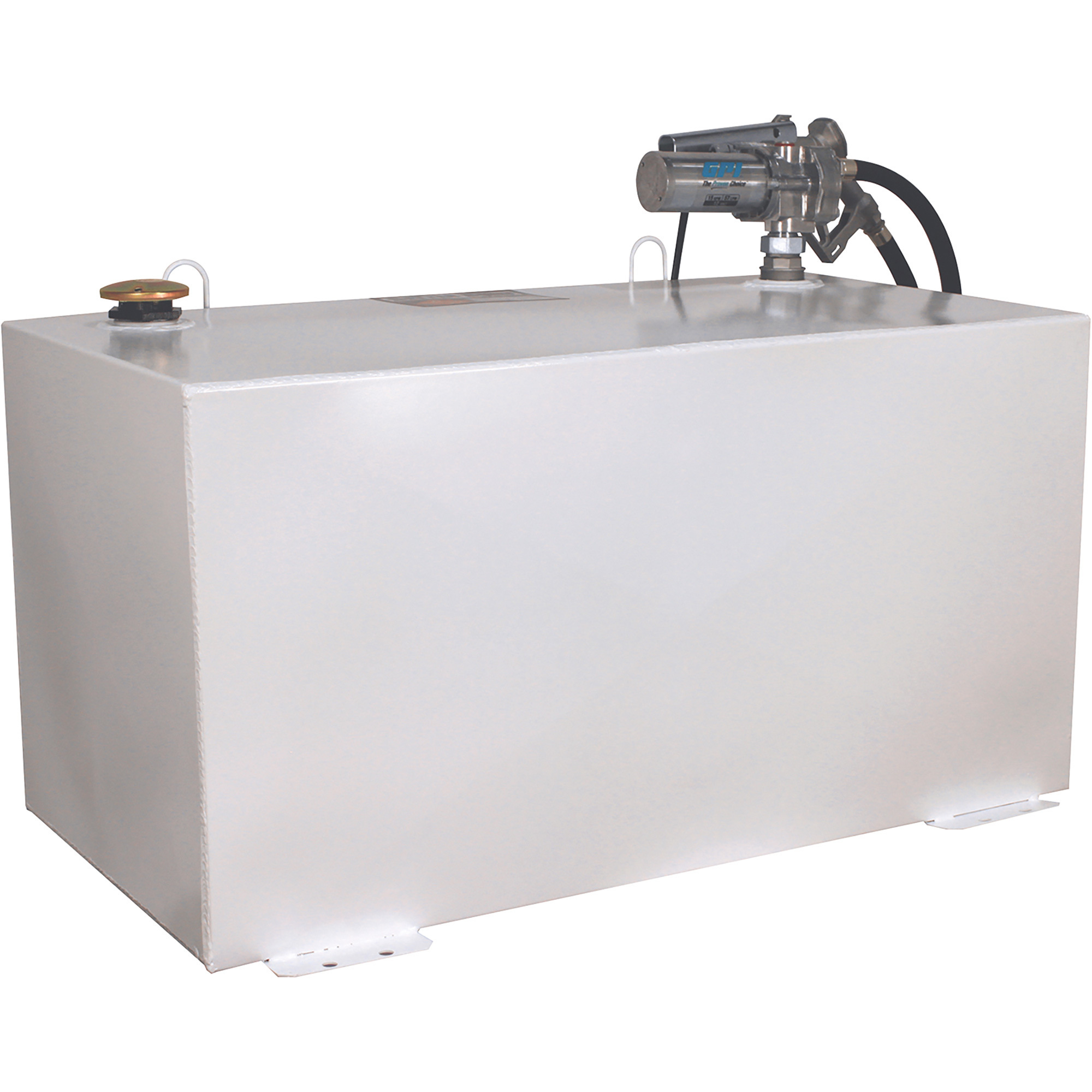 Better Built Diesel Fuel Transfer Tank With GPI Fuel Transfer Pump, 100-Gallon, Rectangle, White, Model# 29214988